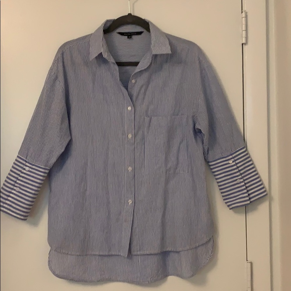 Walter Baker Oversize Pinstripe Shirt XS
